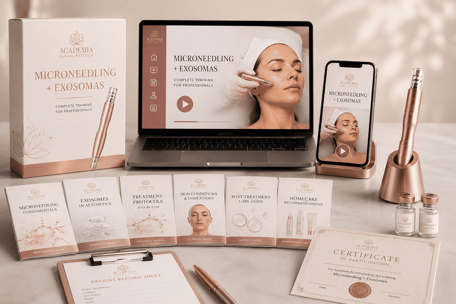 Before and after microneedling treatment